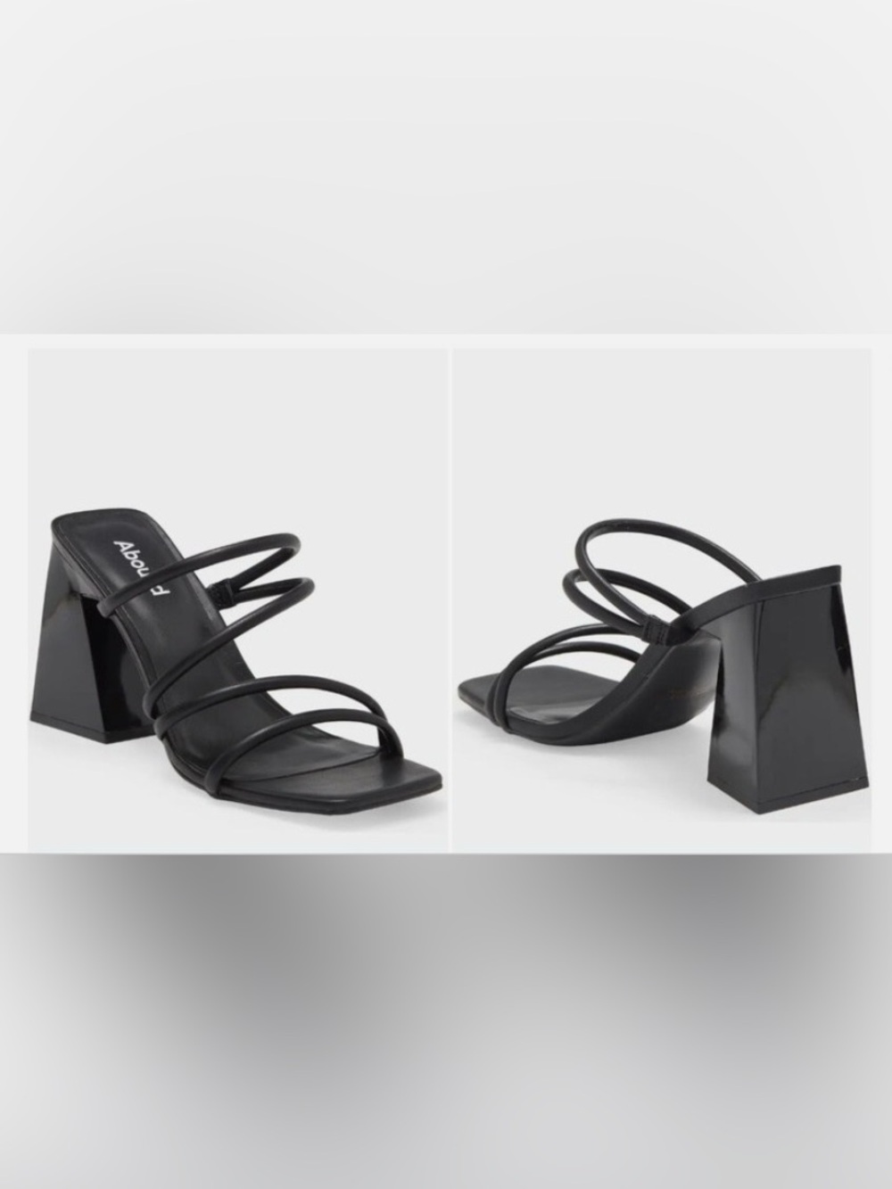 Abound Austin Black Strappy Sculpted Block Heel Sandals | Sz. 6 (NWOB) - Picture 3 of 7